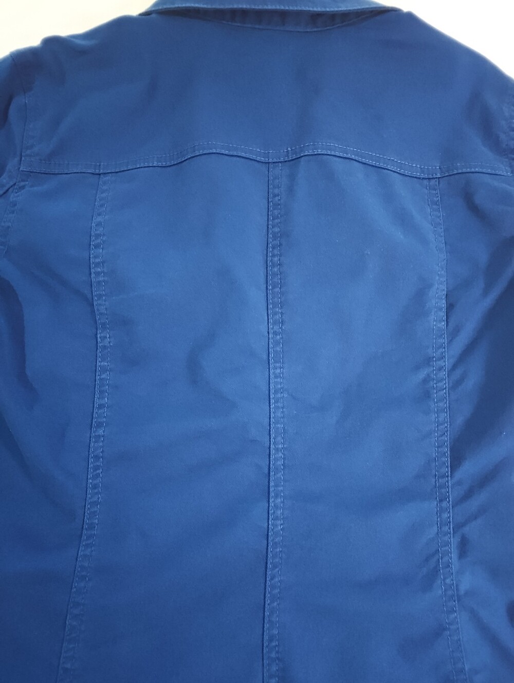 Charter Club Royal Blue Jean Jacket Style Cotton Blend Jacket, Size L - Picture 5 of 9